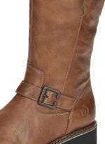 Remonte, gefütterte Damen-Stiefel, Winterschuhe, Weite G, mit Lammfell COGNAC
