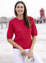 Pulli mit nachhaltig recycelter Baumwolle ROT