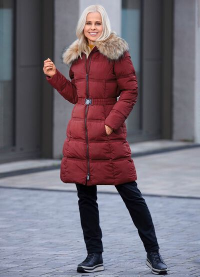 Kurzmantel mit G&uuml;rtel 