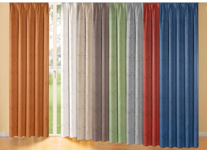 Blickdichter Verdunkelungsschal mit Kr&auml;uselband 