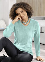 Pullover in Strukturmix MINT