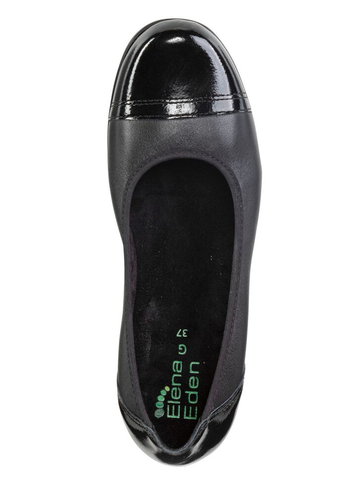 ELENA EDEN, klassische Damen-Ballerinas, Weite G, mit herausnehmbarem Fussbett 