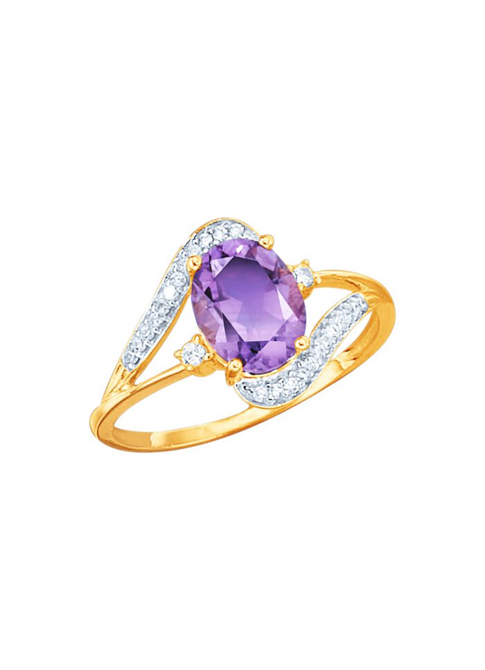 Damenring mit echt Amethyst 