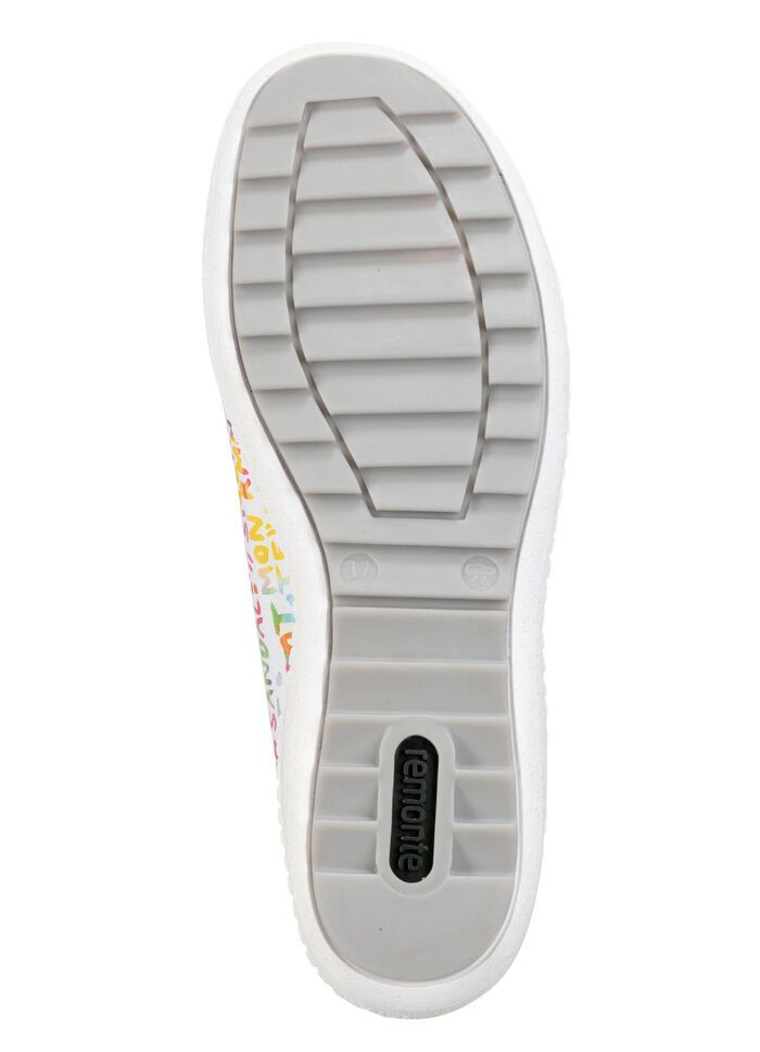 Remonte Sneaker aus beschichtetem, frech bedrucktem Leder 