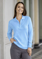 Pullover mit dezentem Glanz HELLBLAU