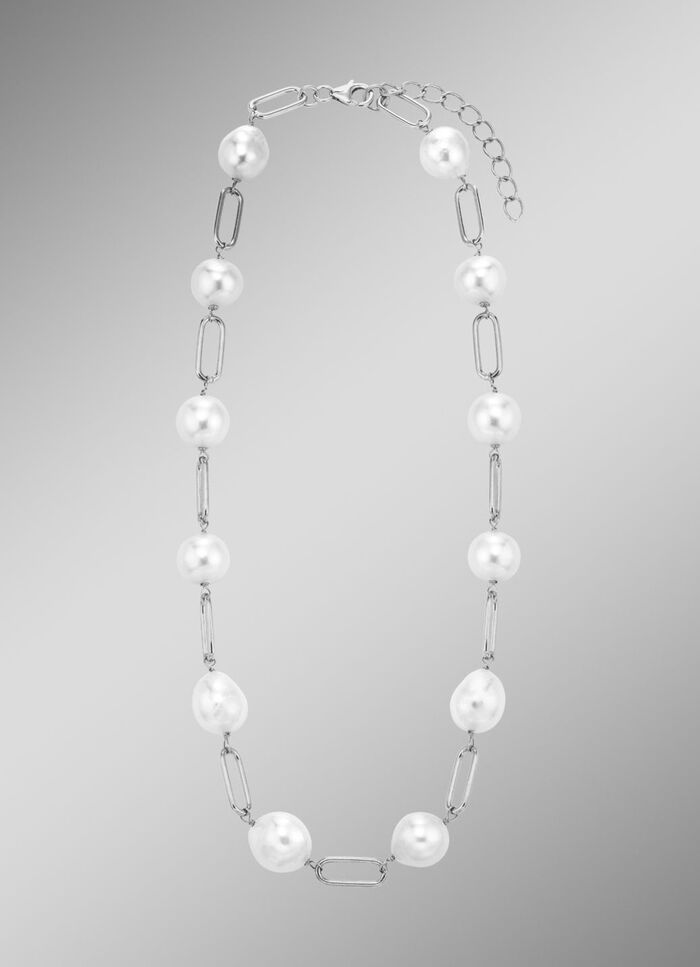 Halskette mit SW-Zuchtperlen 