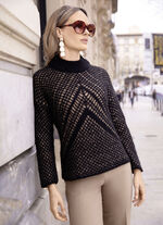 Pullover in doppellagiger Optik 