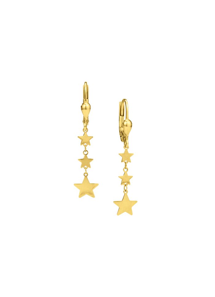 Wundervolle Sternen-Ohrringe aus Gold 585/- fein 