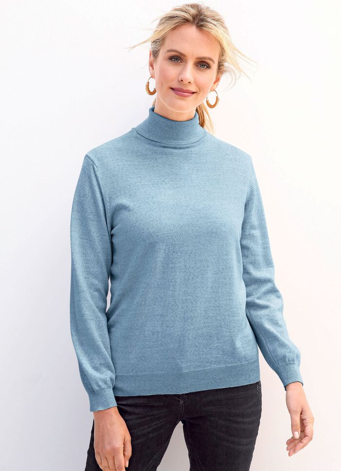 Pullover in Feinstrick HELLBLAU