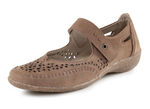 ELENA EDEN Slipper aus luftig durchbrochenem Leder COGNAC