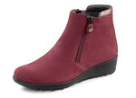 ELENA EDEN Stiefelette mit Nappaleder-Besatz RUBINROT