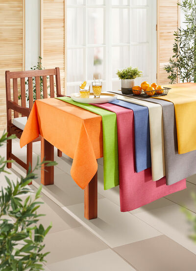 Tischdecke für den Innen- und Aussenbereich mit Fleckschutz-Ausrüstung 