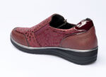 Stylischer Halbschuh im Leo-Look BORDEAUX