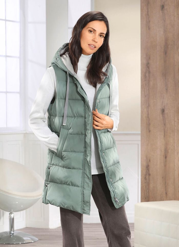 Weste mit fester Kapuze 