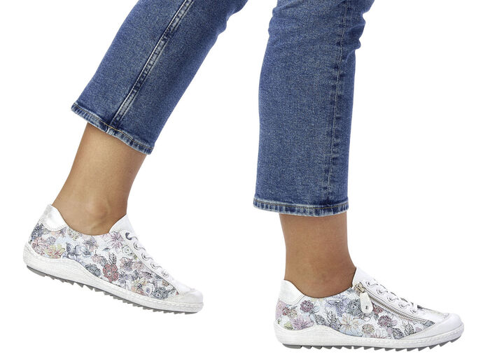 Remonte, elegante Damen-Sneaker, Weite G, mit Reissverschluss SILBER-BUNT