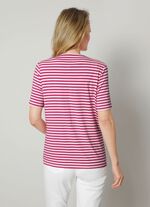 Shirtjacke mit garngef&auml;rbtem Ringeldessin 