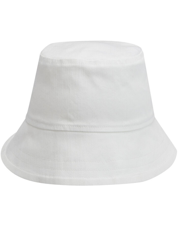 Fischer-Hut aus elastischem Textilmaterial WEISS
