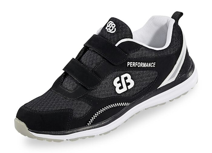 Leichte Herren-Slipper, mit herausnehmbarem Fussbett SCHWARZ-WEISS