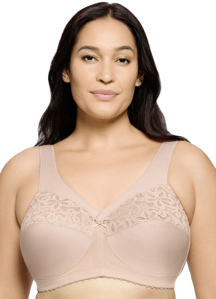 Glamorise Stütz-BH mit Stickereispitze BEIGE