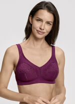 Susa Zweierpack BH mit Spitzeneinsätzen 1X AUBERGINE, 1X PUDER