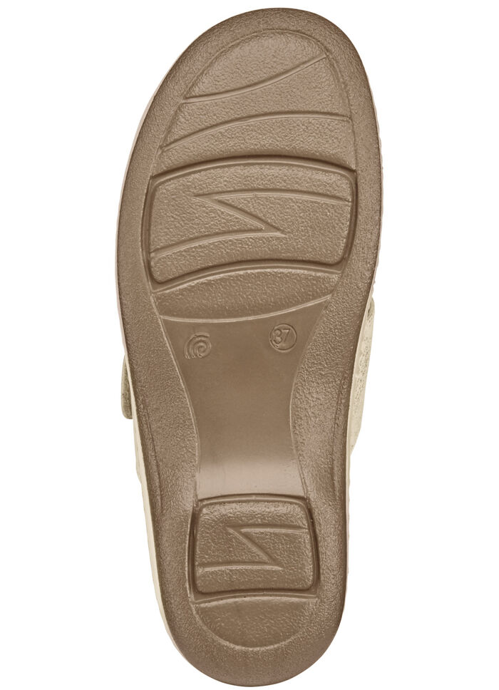 ELENA EDEN Pantolette mit Wörishofer Kork-Lederfussbett ECRU