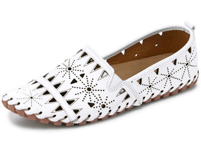 Gemini, sommerliche Damen-Slipper, Weite G, mit herausnehmbarem Fußbett 