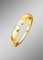 Massiver Damenring mit Brillant 