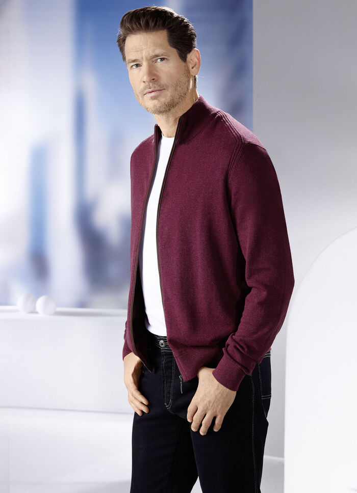 Klassische «King's Road»-Jacke in 3 Farben BORDEAUX MELIERT