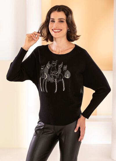 Pullover in weichem Feinstrick 