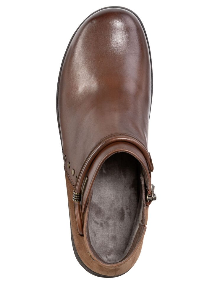 ELENA EDEN, atmungsaktive Damen-Boots, Weite H, mit herausnehmbarem Fussbett COGNAC