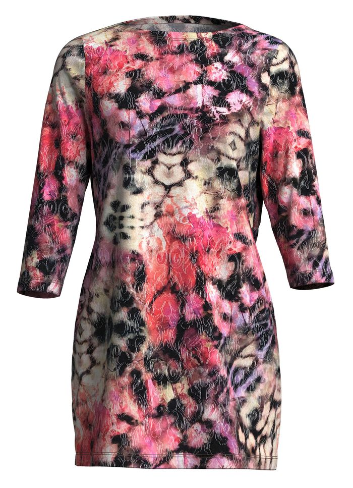 Strick-Tunika mit dezenten Glitzerakzenten 