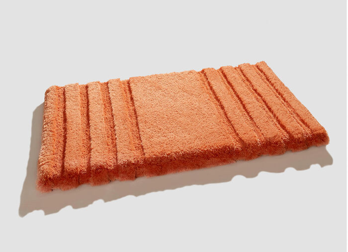 Flusenfreie Badgarnitur mit rutschhemmender Rückseite MANDARINE