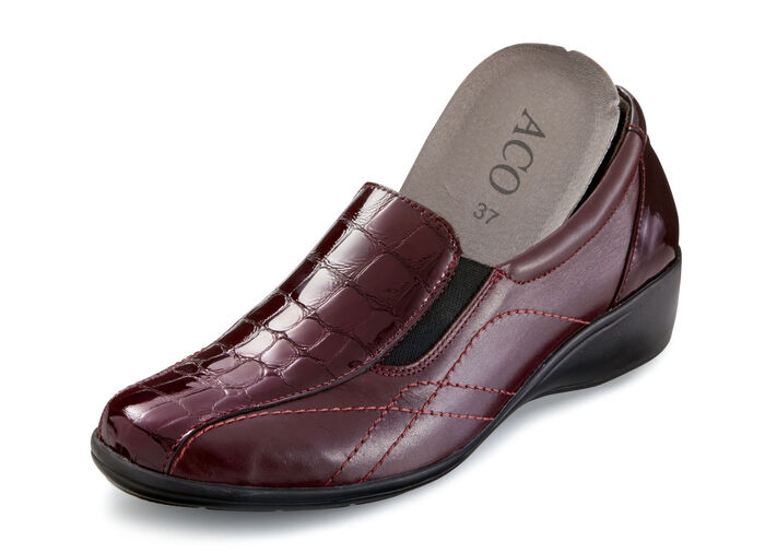 ELENA EDEN, komfortable Damen-Slipper, mit herausnehmbarem Fussbett BORDEAUX