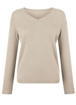 Pullover mit Kaschmir  BEIGE