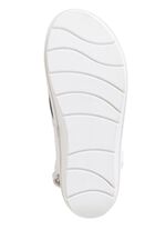 ELENA EDEN Sandale mit schwarzem, gepolstertem Elastikeinsatz WEISS