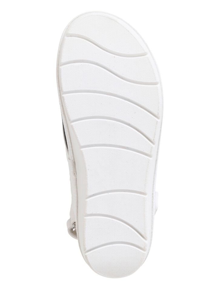 ELENA EDEN Sandale mit schwarzem, gepolstertem Elastikeinsatz WEISS