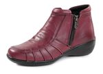 ELENA EDEN, bequeme Damen-Boots, Weite H, mit herausnehmbarem Fussbett BURGUND