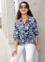 Shirt-Tunika mit Floral-Druck 