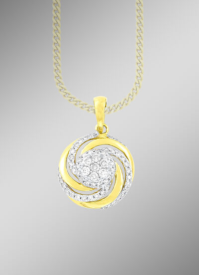 Interessanter Anhänger mit 7 Brillanten und 56 Diamanten  Interessanter Anhänger mit 7 Brillanten und 56 Diamanten