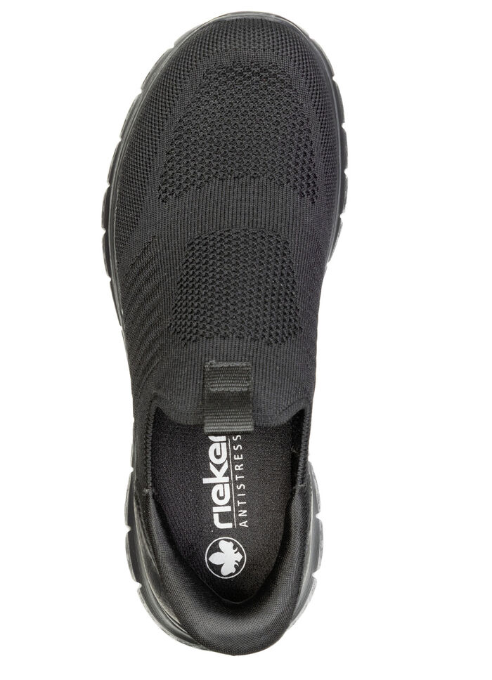 Rieker, leichte Herren-Slipper, mit verstärkter Hinterkappe SCHWARZ