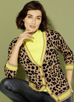 Strickjacke mit Tierfell-Optik 