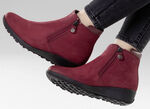 ELENA EDEN Stiefelette mit Nappaleder-Besatz RUBINROT