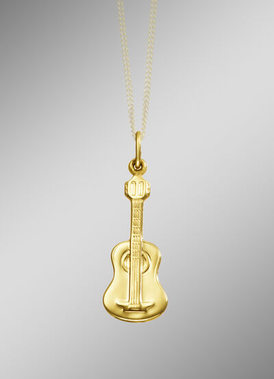 Gitarren-Anhänger aus Gold 