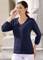 Pullover mit dekorativem Ausschnitt MARINE