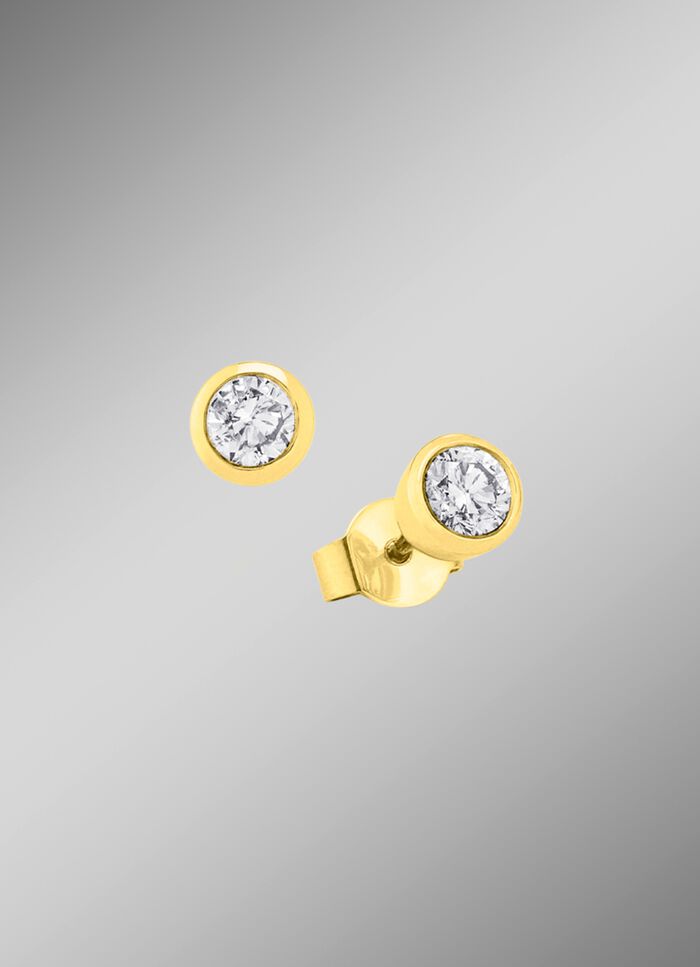 Massive Brillant-Ohrstecker 