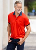 Poloshirt mit Kragen in Denim-Optik 