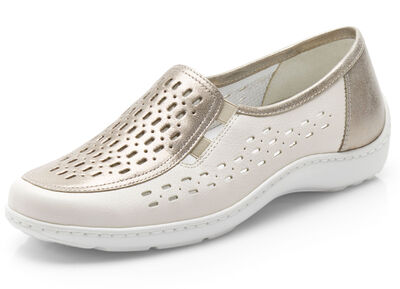 Waldläufer Slipper mit Leder-Massagefussbett 