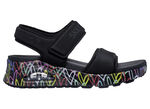 SKECHERS Sandale aus gepolstertem Textilmaterial SCHWARZ