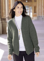 Strickjacke mit Alloverstruktur 