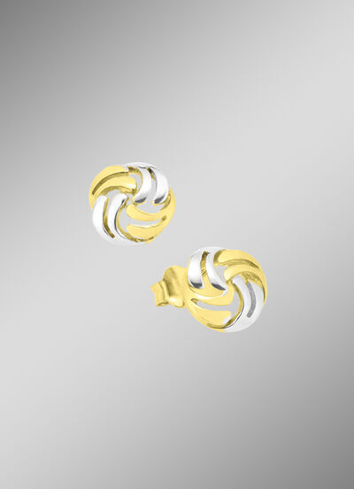 Süsse Ohrstecker in Bicolor 